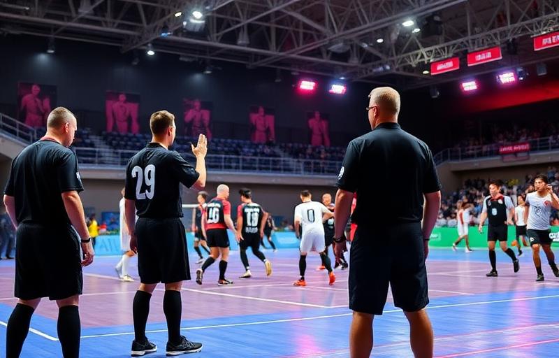 Árbitros de futsal reunidos em assembleia da AGAFUSA