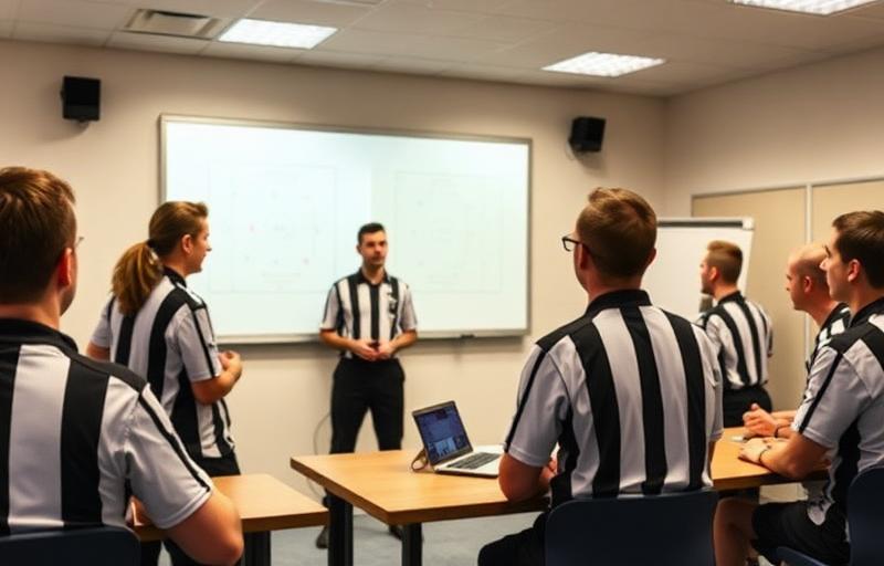 Turma de árbitros durante curso de formação da AGAFUSA